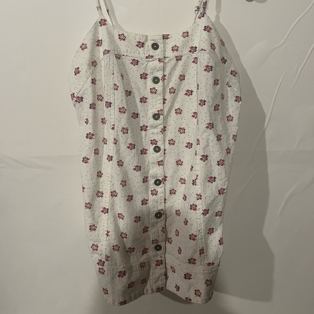 FP Movement by Free People Floral Button-Down Tank Top - White and Pink